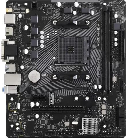 Photo de Carte Mère ASRock A520M-HDV (AM4) Micro-ATX