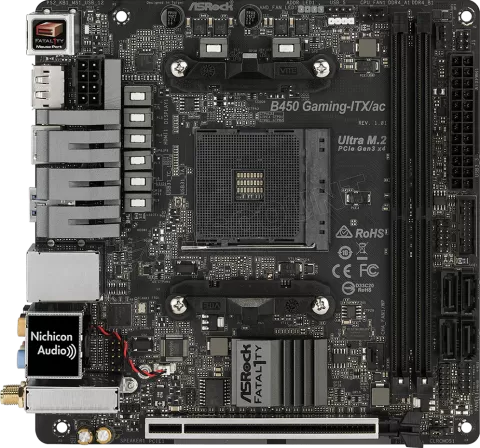 Photo de Carte Mère ASRock B450 Gaming-ITX/AC (AM4) Mini-ITX