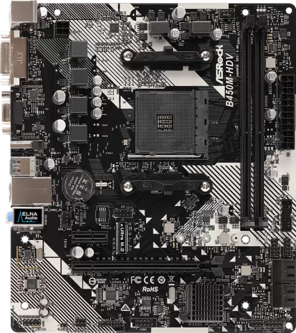 Photo de Carte Mère ASRock B450M-HDV (AM4) Micro ATX