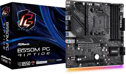 Photo de Carte Mère ASRock B550M Phantom Gaming Riptide DDR4 (AM4) Micro ATX