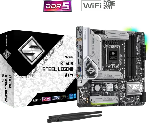 Photo de Carte Mère ASRock B760M Steel Legend WiFi DDR5 (Intel LGA 1700) Micro ATX