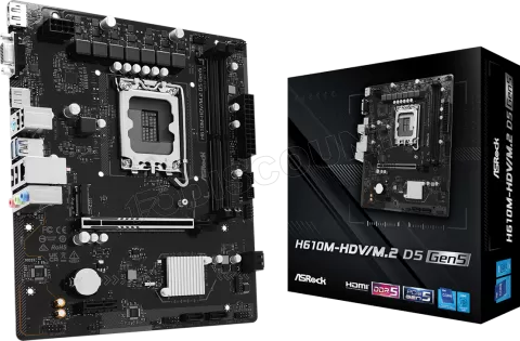 Photo de Carte Mère ASRock H610M-HDV/M.2 D5 Gen5 (Intel LGA 1700) Micro ATX