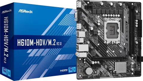 Photo de Carte Mère ASRock H610M-HDV/M.2 R2.0 (Intel LGA 1700) Micro ATX