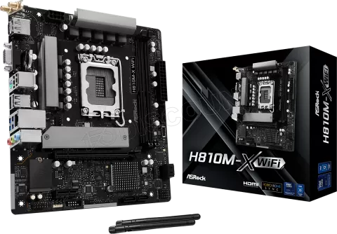 Photo de Carte Mère ASRock H810M-X WiFi (Intel LGA 1851) Micro ATX
