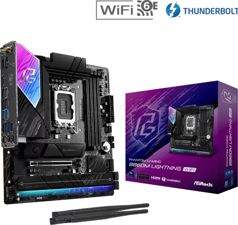 Photo de Carte Mère ASRock Phantom Gaming B860M Lightning WiFi (Intel LGA 1851) Micro ATX