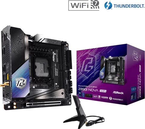 Photo de Carte Mère ASRock Z890I Phantom Gaming Nova WiFi (Intel LGA 1851) Mini ITX