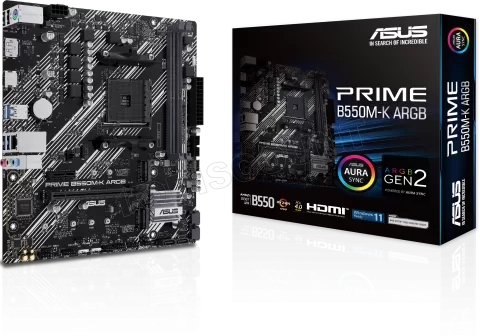 Photo de Carte Mère Asus Prime B550M-K aRGB (AM4) Micro ATX