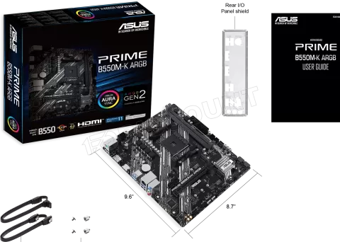 Photo de Carte Mère Asus Prime B550M-K aRGB (AM4) Micro ATX