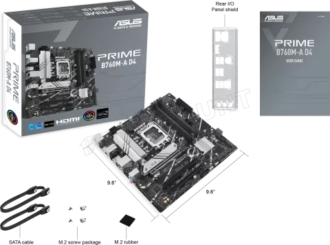 Photo de Carte Mère Asus Prime B760M-A CSM DDR4 (Intel LGA 1700) Micro ATX