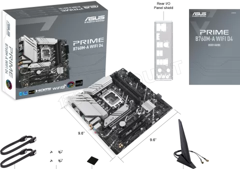 Photo de Carte Mère Asus Prime B760M-A WiFi DDR4 (Intel LGA 1700) Micro ATX