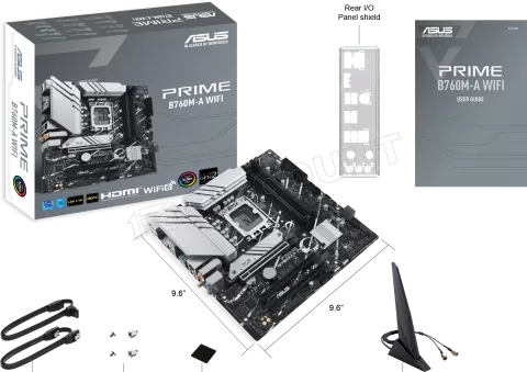 Photo de Carte Mère Asus Prime B760M-A WiFi DDR5 (Intel LGA 1700) Micro ATX