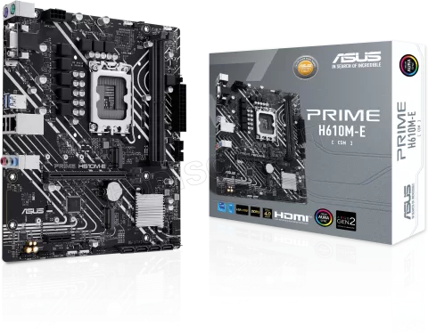 Photo de Carte Mère Asus Prime H610M-E-CSM DDR5 (Intel LGA 1700) Micro ATX