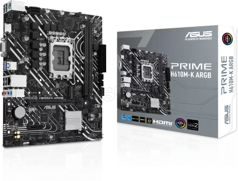 Photo de Carte Mère Asus Prime H610M-K aRGB DDR5 (Intel LGA 1700) Micro ATX