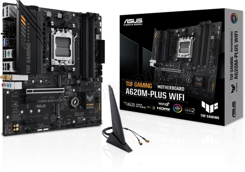 Photo de Carte Mère Asus Tuf Gaming A620M-Plus WiFi (AM5) Micro ATX