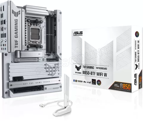 Photo de Carte Mère Asus Tuf Gaming B850-BTF WiFi (AM5) (Blanc)