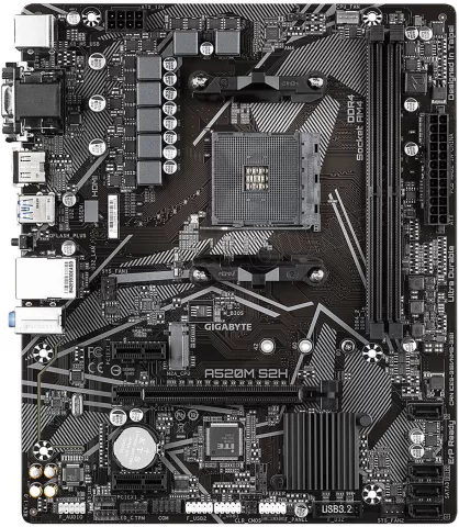 Photo de Carte Mère Gigabyte A520M S2H (AM4) Micro ATX