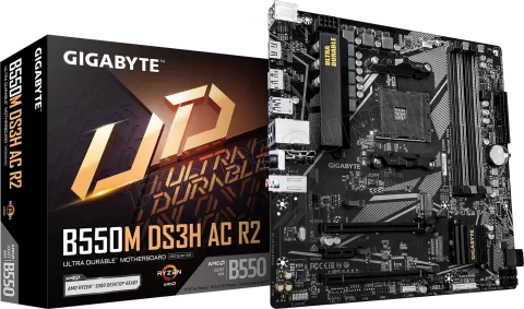 Photo de Carte Mère Gigabyte B550M DS3H AC R2 (AM4) Micro ATX