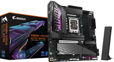 Photo de Carte Mère Gigabyte B860M Aorus Elite WiFi6E (Intel LGA 1851) Micro ATX