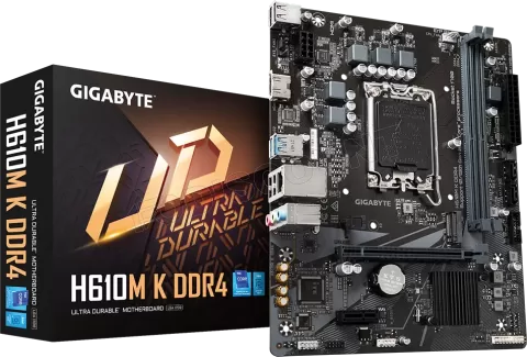 Photo de Carte Mère Gigabyte H610M K DDR4 (Intel LGA 1700) Micro ATX