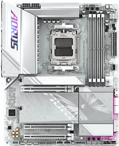 Photo de Carte Mère Gigabyte X870 Aorus Elite WiFi7 Ice (AM5)