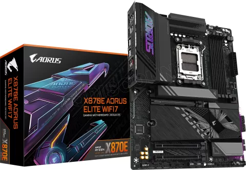 Photo de Carte Mère Gigabyte X870E Aorus Elite WiFi7 (AMD AM5)