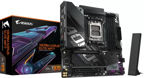 Photo de Carte mère Gigabyte X870M Aorus Elite WiFi7 (AM5) Micro ATX