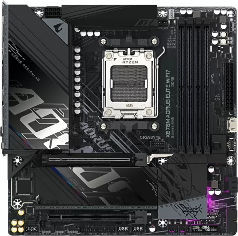 Photo de Carte mère Gigabyte X870M Aorus Elite WiFi7 (AM5) Micro ATX