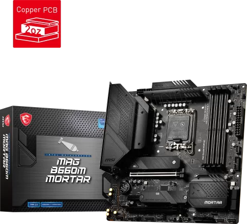 Photo de Carte Mère MSI Mag B660M Mortar DDR5 (Intel LGA 1700) Micro ATX