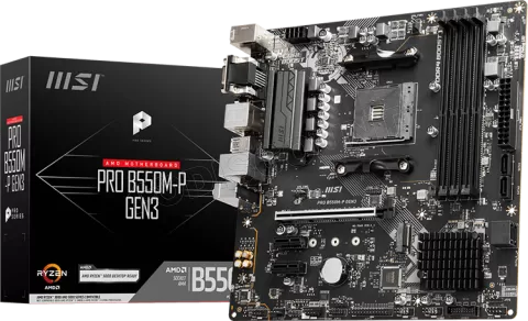 Photo de Carte Mère MSI Pro B550M-P Gen3 (AM4) Micro ATX