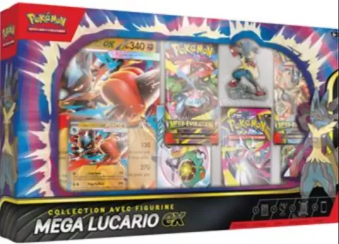 Photo de Carte Pokemon : Coffret Collection Premium Mega-Lucario Ex (Fr)