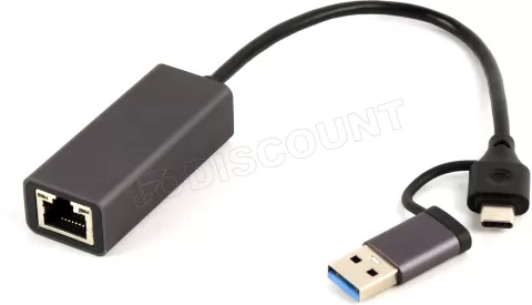 Photo de Carte Réseau CableXpert USB-A/C 3.0 vers RJ45 Gigabit