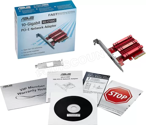 Photo de Carte Réseau PCIe RJ45 Asus XG-C100C - 10Gbits/s