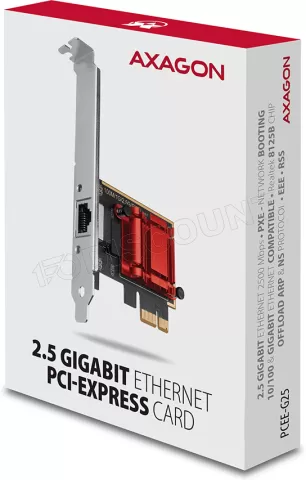 Photo de Carte Réseau PCIe RJ45 Axagon PCEE-G25