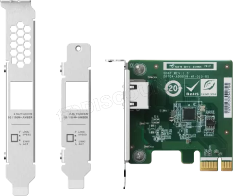 Photo de Carte Réseau PCIe RJ45 Qnap QXG-2G1T-I225 - 2,5Gbits/s