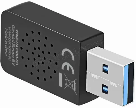 Photo de Carte Réseau USB WiFi Gembird (AC1300)