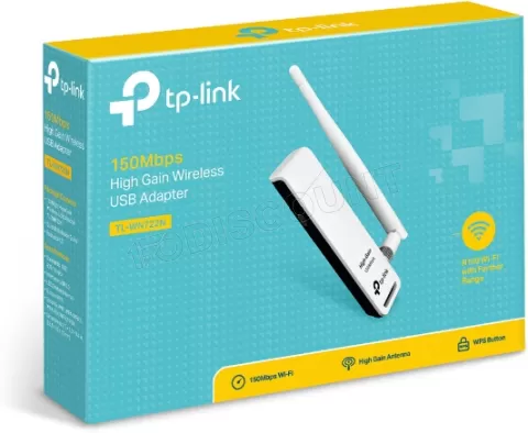 Photo de Carte Réseau USB WIFI TP-Link TL-WN722N (150N)