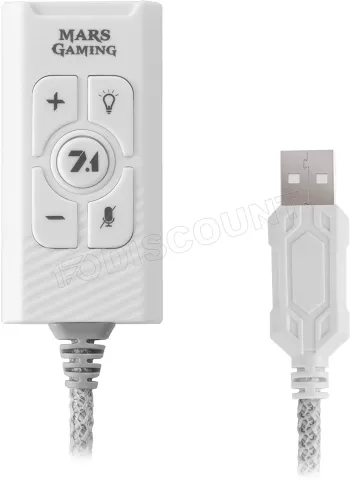 Photo de Carte Son externe 7.1 Mars Gaming MSC2 Premium USB (Blanc)