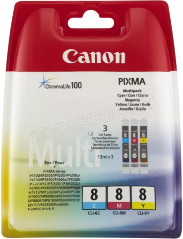 Photo de Cartouche d'encre Canon CLI-8 (3 Couleurs)