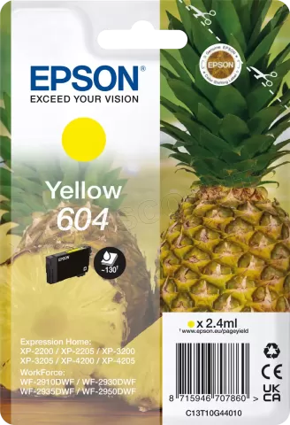 Photo de Cartouche d'encre Epson Ananas 604 (Jaune)