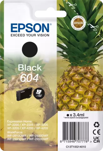 Photo de Cartouche d'encre Epson Ananas 604 (Noir)