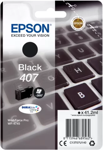 Photo de Cartouche d'encre Epson Clavier 407 (Noir)