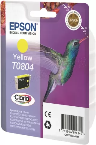 Photo de Cartouche d'encre Epson Colibri T0804 (Jaune)
