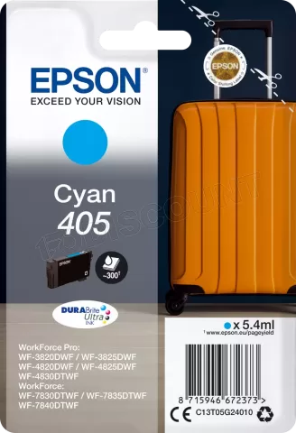 Photo de Cartouche d'encre Epson DuraBrite Ultra Valise 405 (Cyan)