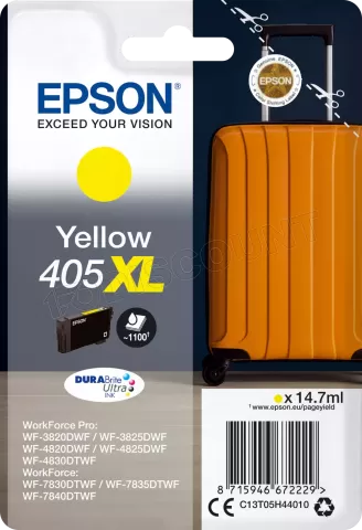 Photo de Cartouche d'encre Epson DuraBrite Ultra Valise 405 XL (Jaune)