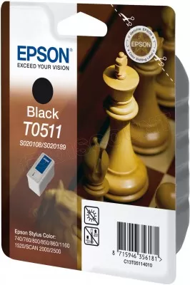 Photo de Cartouche d'encre Epson Echiquier T0511 (Noir)