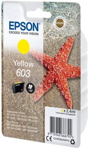 Photo de Cartouche d'encre Epson Etoile de mer 603 (Jaune)