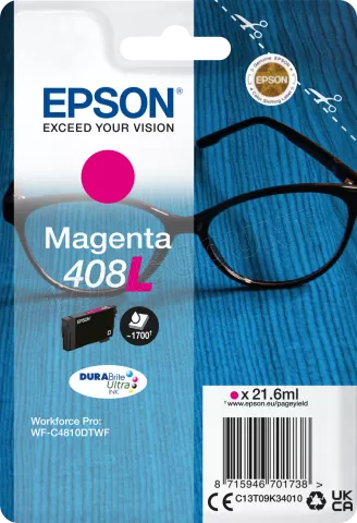 Photo de Cartouche d'encre Epson Lunettes 408 XL (Magenta)