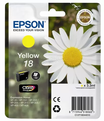 Photo de Cartouche d'encre Epson Paquerette 18 (Yellow)