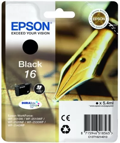 Photo de Cartouche d'encre Epson Stylo a plume 16 Durabrite (Noir)