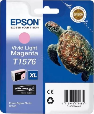 Photo de Cartouche d'encre Epson Tortue T1576 XL (Magenta clair)